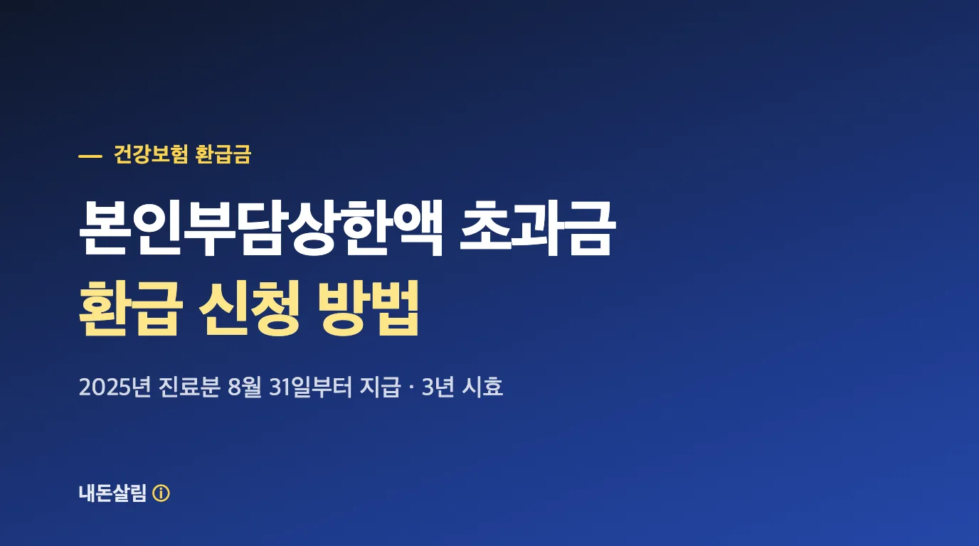 본인부담상한액 초과금 환급 신청 방법 안내 썸네일